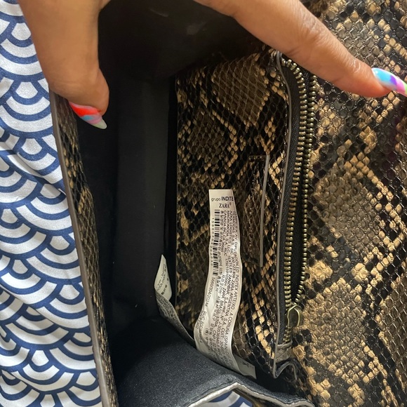 Zara snake print shoulder bag - Picture 3 of 3
